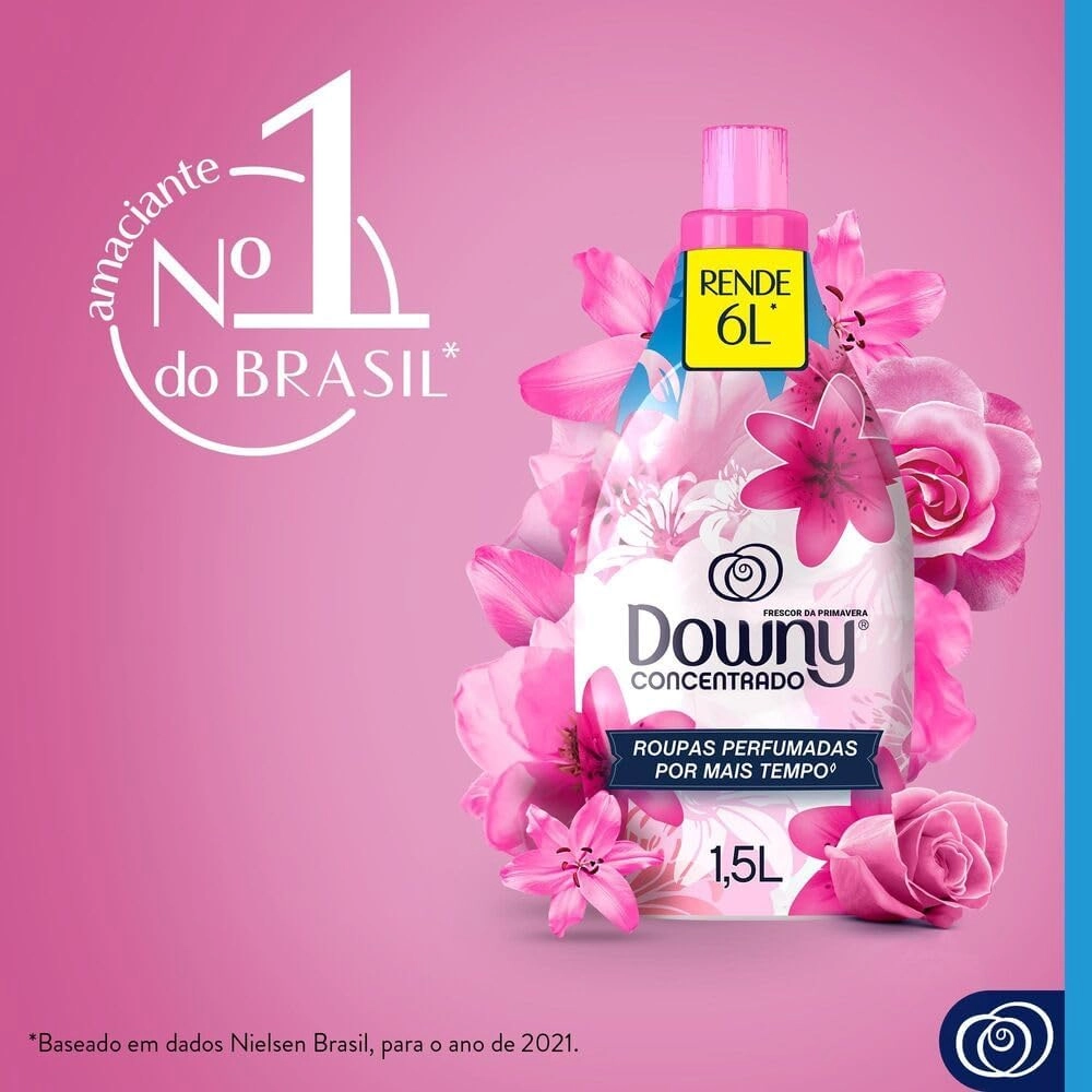 Downy Frescor Da Primavera Amaciante Concentrado L