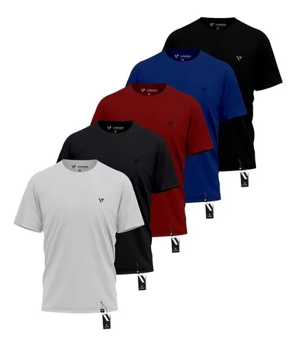 Camiseta Masculina Camisas Slim Voker 100% Algodão Atacado